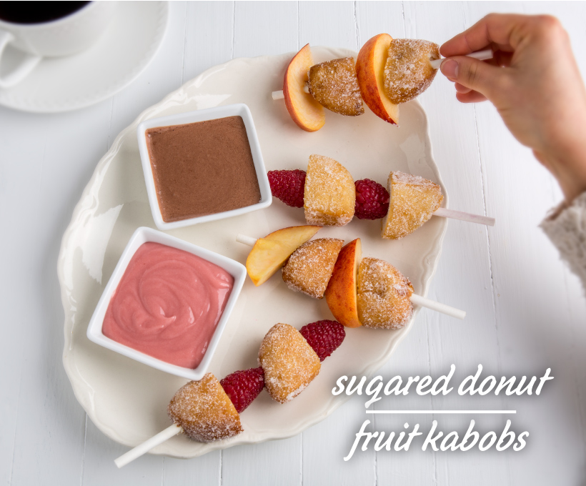 Sugared Donut Fruit Kabobs