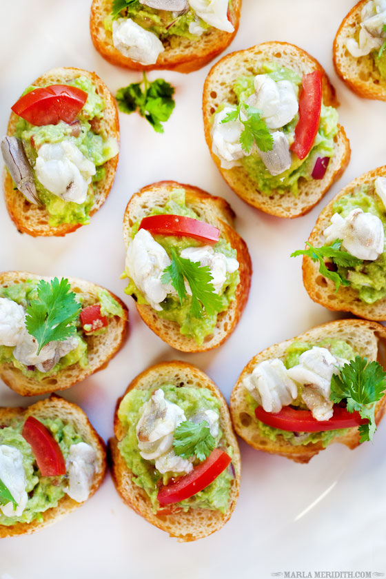 Shrimp Ceviche & Avocado Toasts | MarlaMeridith.com