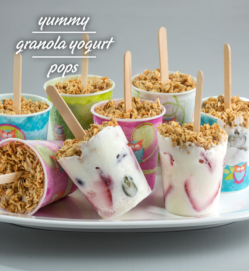 Yummy Granola Yogurt Pops